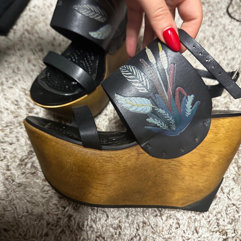 Tory Burch Musee leather wedge sandal